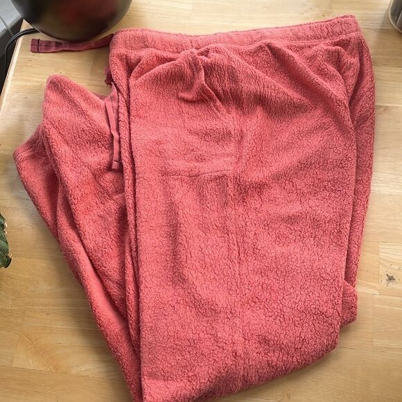 AERIE Coral Cozy Drawstring Sweatpants Medium Long - Picture 5 of 5